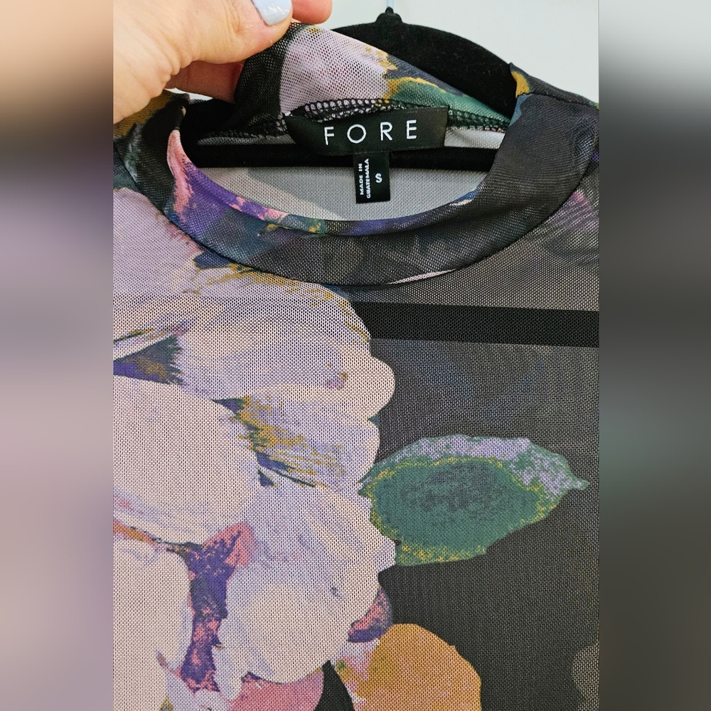 Floral Long Sleeve Bodysuit - Picture 3 of 3